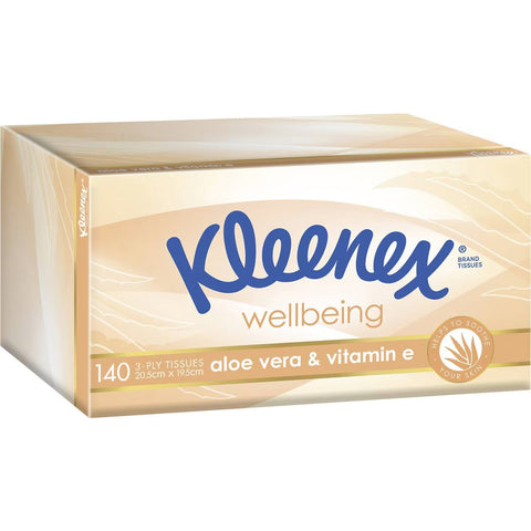 Kleenex Aloe Vera & Vitamin E 3 Ply Facial Tissues 140 Pack