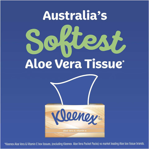 Kleenex Aloe Vera & Vitamin E 3 Ply Facial Tissues 140 Pack