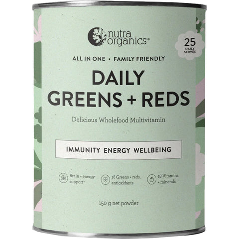 Nutra Organics Daily Greens & Reds Powder 150g