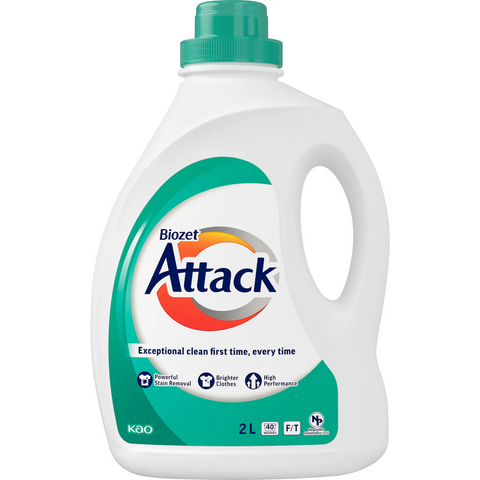 Biozet Attack Front & Top Loader Regular Laundry Liquid 2l