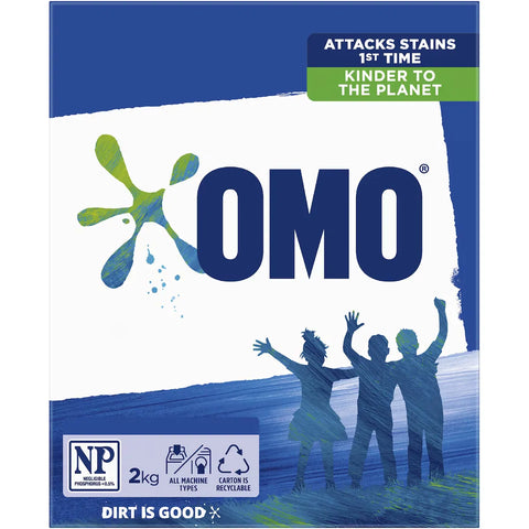 OMO Active Clean Washing Powder Front & Top Loader 2kg