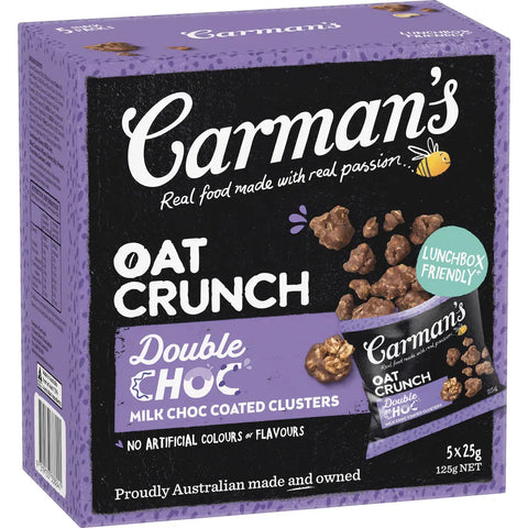 Carman's Oat Crunch Double Choc 5 Pack 125g