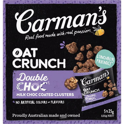 Carman's Oat Crunch Double Choc 5 Pack 125g