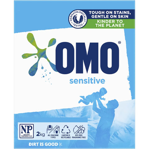 OMO Sensitive Washing Powder Front & Top Loader 2kg