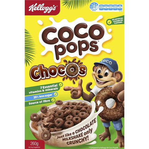 Kellogg's Coco Pops Chocos Multigrain Breakfast Cereal 260g