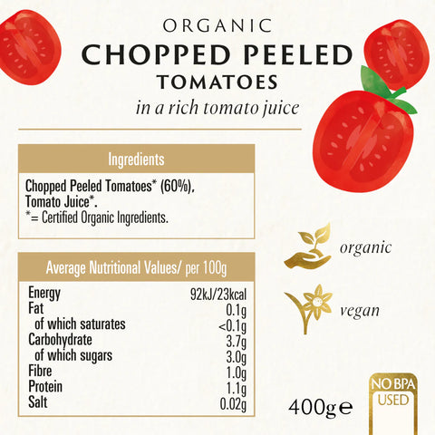 Biona Organic Chopped Peeled Tomatoes - 400g