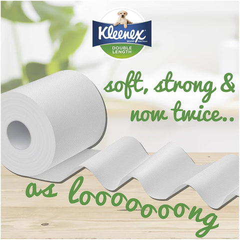 Kleenex Complete Clean Double Length Toilet Paper 12 Pack