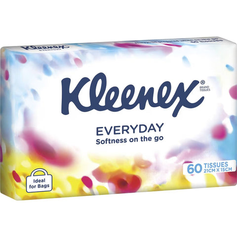 Kleenex Everyday On The Go Facial Tissues 60 Pack