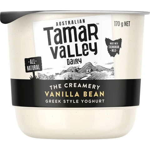 Tamar Valley Greek Style Yoghurt Vanilla Bean 170g