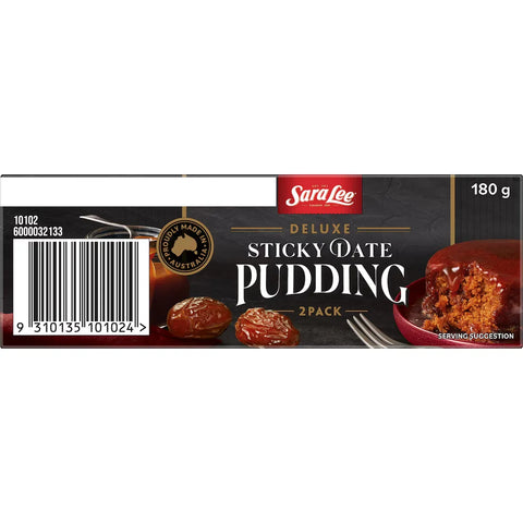 Sara Lee Deluxe Sticky Date Pudding 2 pack 180g