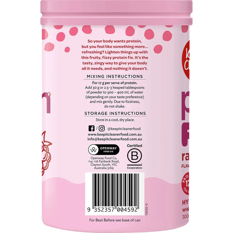 Keep It Cleaner Protein Fizz Raspberry Flavour 300g