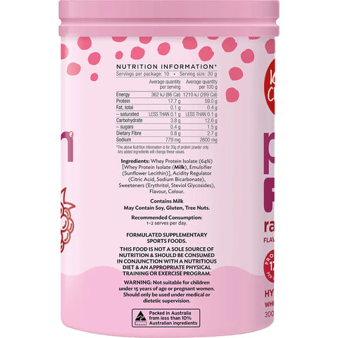 Keep It Cleaner Protein Fizz Raspberry Flavour 300g