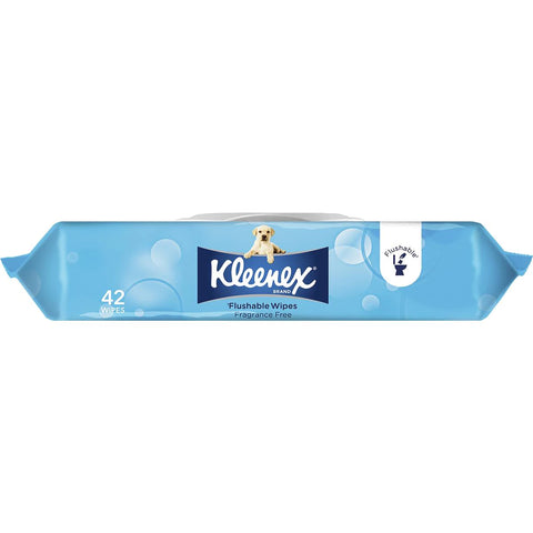 Kleenex Flushable Wipes Unscented 42 Pack