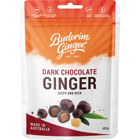 Buderim Ginger Dark Chocolate Ginger 125g