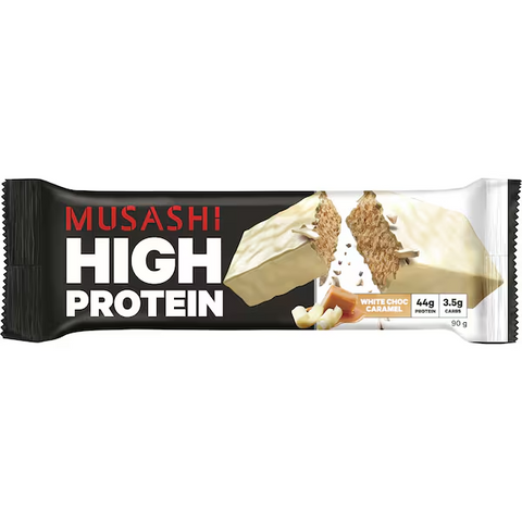 Musashi High Protein Bar White Chocolate Caramel 90g