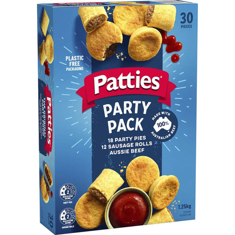 Patties Party Pack Party Pies & Sausage Rolls 30 pcs 1.25kg