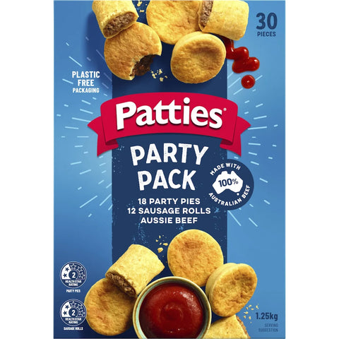 Patties Party Pack Party Pies & Sausage Rolls 30 pcs 1.25kg