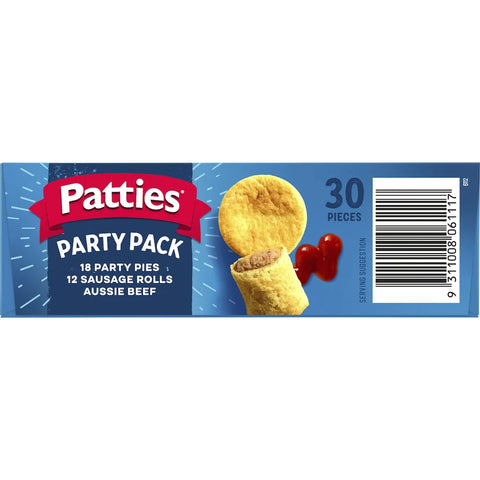 Patties Party Pack Party Pies & Sausage Rolls 30 pcs 1.25kg