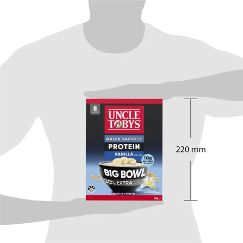 Uncle Tobys Big Bowl Quick Oats Protein Vanilla 8 Pack