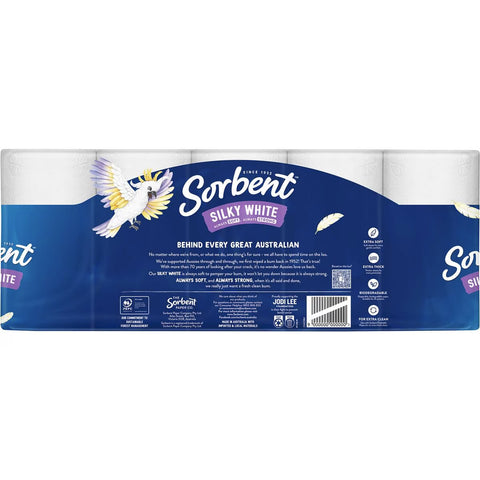 Sorbent Silky White Toilet Tissue  20 Pack