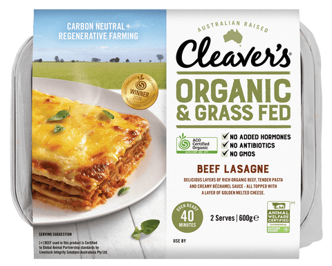 Cleaver's Organic Beef Lasagne / 600g