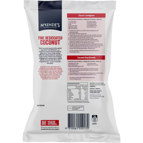 McKenzie's Fine Desiccated Coconut 500g