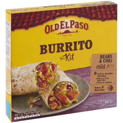 Old El Paso Burrito Dinner Kit Mexican Style Mild 485g