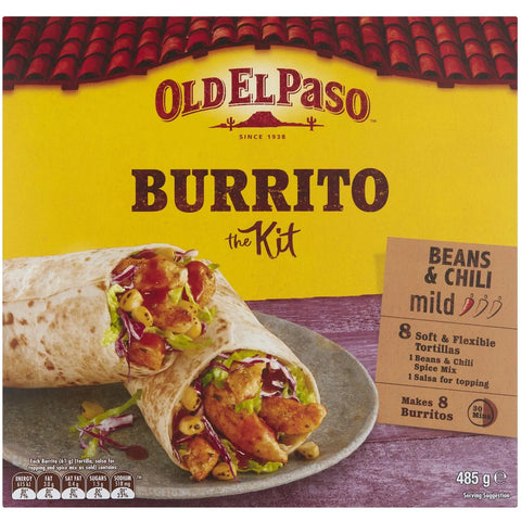 Old El Paso Burrito Dinner Kit Mexican Style Mild 485g