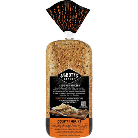 Abbott's Bakery Country Grains Sandwich Slice Bread Loaf 800g