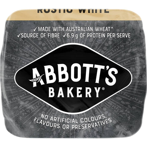 Abbott's Bakery Rustic White Sandwich Slice Bread Loaf 700g