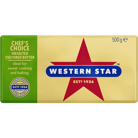 Western Star Unsalted Butter Chef's Choice 500g