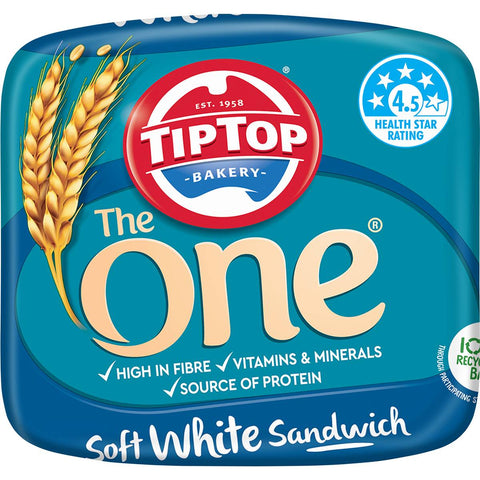 Tip Top The One White Sandwich Slice Bread Loaf 700g