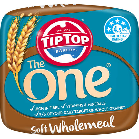 Tip Top The One Wholemeal Sandwich Slice Bread Loaf 700g