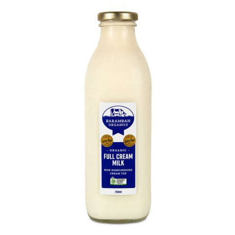 Organic Full Cream Milk 750mL x 6 ( Glass Bottle )