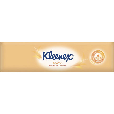 Kleenex Aloe Vera & Vitamin E 4 Ply Pocket Pack Facial Tissues 6 Pack