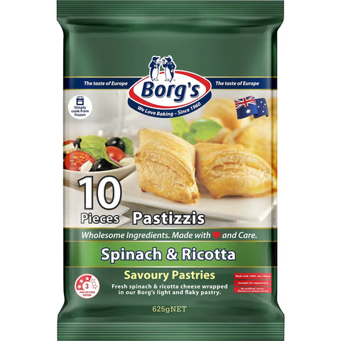 Borg's Spinach & Ricotta Pastizzis 625g