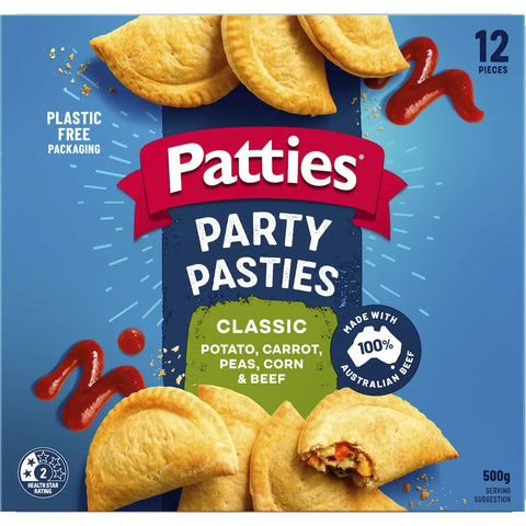 Patties Party Pasties 12 Pieces 500g