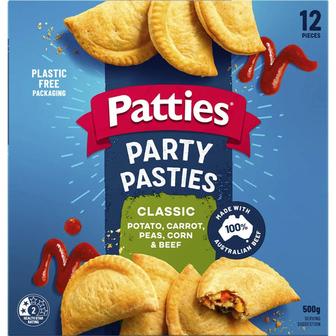 Patties Party Pasties 12 Pieces 500g