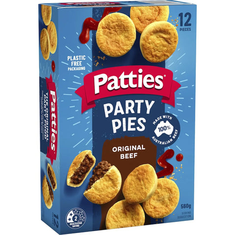 Patties Party Pies Frozen 12 Pieces 560g