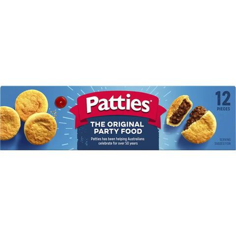 Patties Party Pies Frozen 12 Pieces 560g