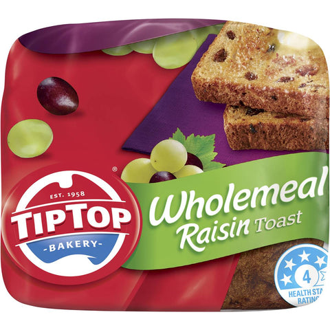 Tip Top Wholemeal Raisin Fruit Bread Loaf Toast 600g