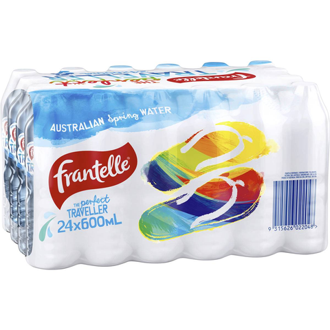 Frantelle Australian Still Spring Water Bottles 600ml X 24 Pack