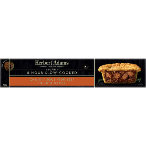 Herbert Adams Pies Chunky Slow Cooked Beef 2 Pack