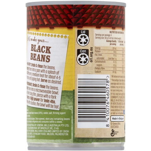 Old El Paso Black Beans Mild 425g