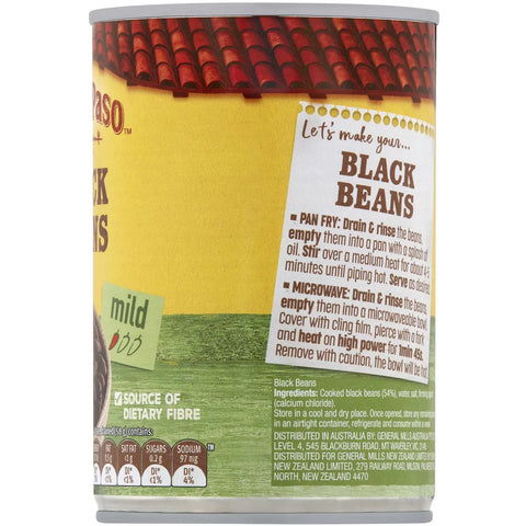 Old El Paso Black Beans Mild 425g