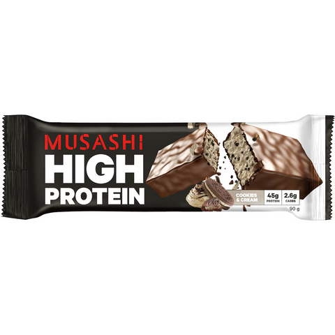 Musashi High Protein Bar Cookies & Cream 90g