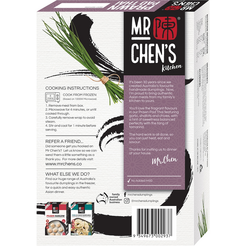 Mr Chen's Prawn Pad Thai Frozen Meal 350g