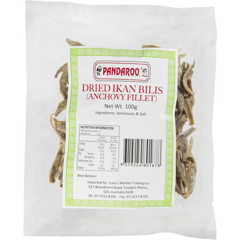 Pandaroo Anchovy Fillet Dried 100g