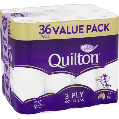 Quilton Toilet Rolls 3 Ply 180ss 36 Pack