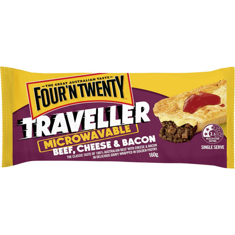 Four'n Twenty Beef Cheese & Bacon Pie Single Serve 160g